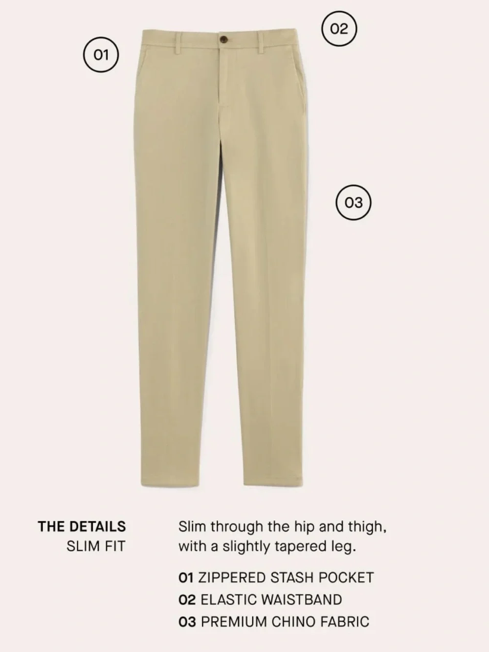 NEW Everlane Trench Coat Khaki Transit Slim Performance Chino 31 x 32
